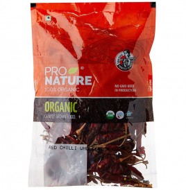 Pro Nature Organic Red Chilli Whole (Rich Colour)  Pack  100 grams